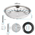 Premium Kitchen Sink Strainer Stainless Steel 80/82/84mm Bathroom/kitchen Sinks /basins Along With Bath Tubs Waste Plug Filter