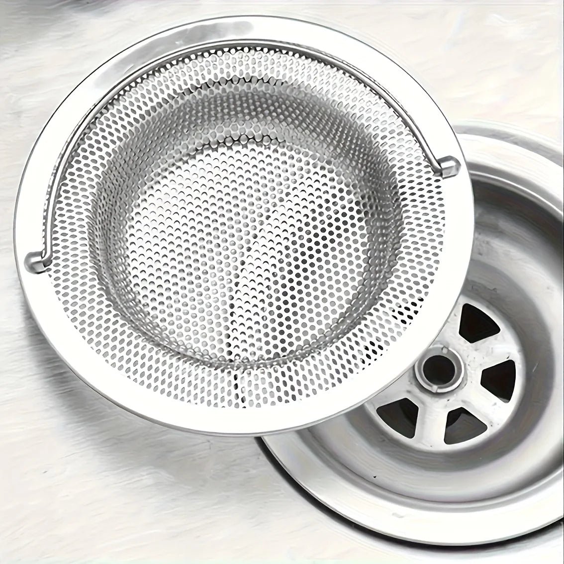 1 piece stainless steel sink filter with handle suitable stainless steel material, perfect and kitchen sink filter