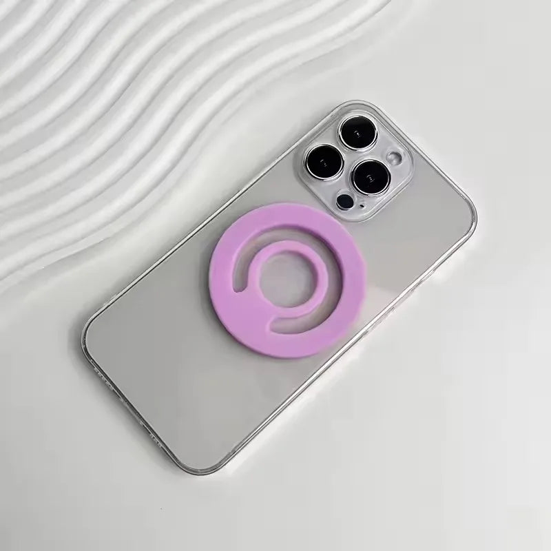 Magnetic Circular Grip Phone Holder Silicone Magnetic Finger Ring for MagSafe Phone Ring Holder Strap Mobile Phone Accessories