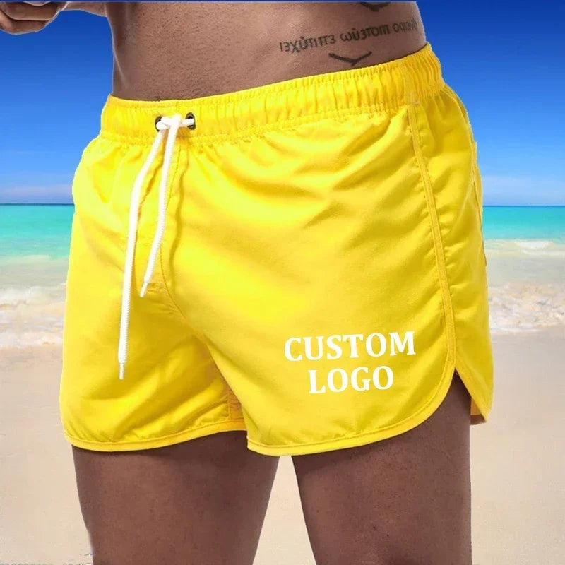 Customized Logo Men's Beach Swimsuit, Boxer, Beach Shorts, Surfing Swimsuit, Mayo, Sungas