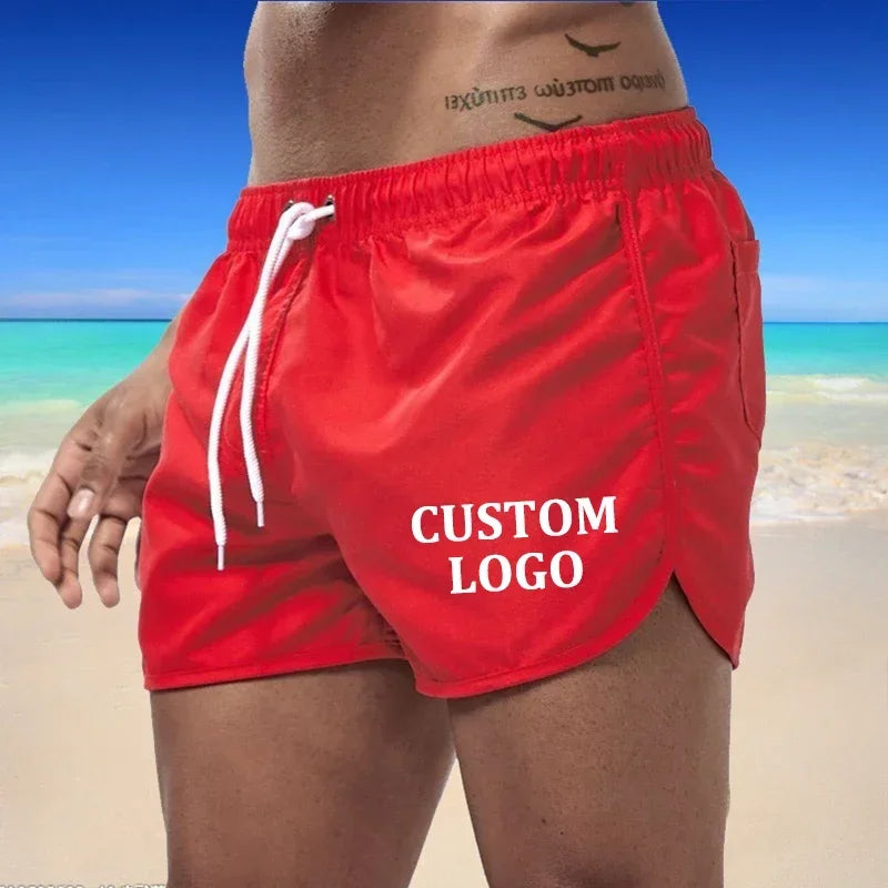 Customized Logo Men's Beach Swimsuit, Boxer, Beach Shorts, Surfing Swimsuit, Mayo, Sungas