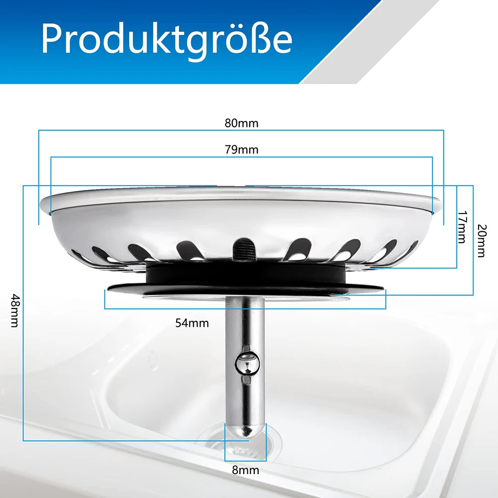 Premium Kitchen Sink Strainer Stainless Steel 80/82/84mm Bathroom/kitchen Sinks /basins Along With Bath Tubs Waste Plug Filter