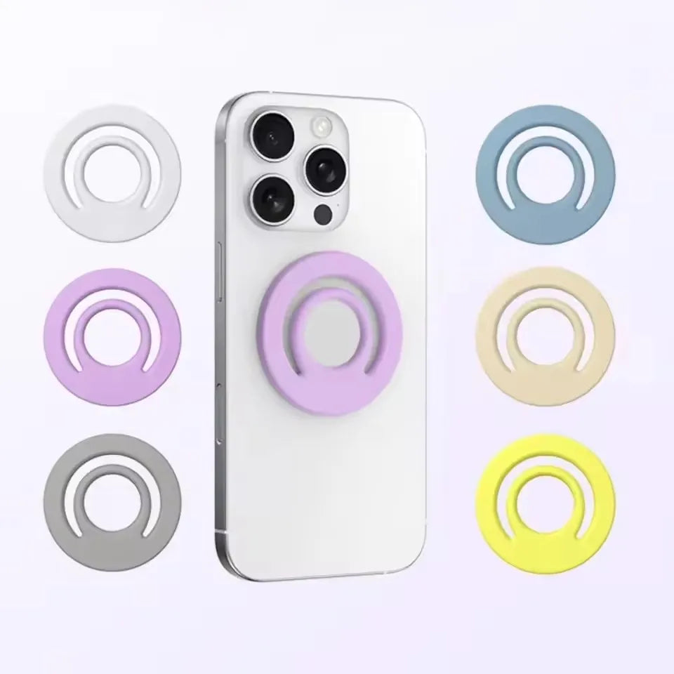 Magnetic Circular Grip Phone Holder Silicone Magnetic Finger Ring for MagSafe Phone Ring Holder Strap Mobile Phone Accessories