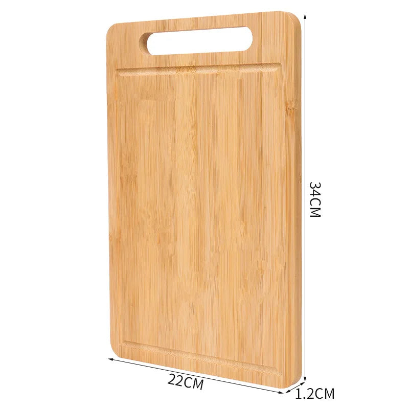 WXCOO Double-Sided Chopping Board Bamboo Cutting Board Natural Moso Bamboo Anti-Mold Kitchen Bamboo Board Household Tools