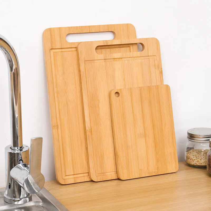 WXCOO Double-Sided Chopping Board Bamboo Cutting Board Natural Moso Bamboo Anti-Mold Kitchen Bamboo Board Household Tools