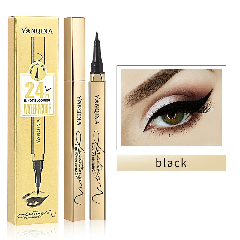 Quick-dry Eyeliner Pencil Makeup Long Lasting Smooth Matte Eye Liner Waterproof Anti Smudge Liquid Eyeliner Pen Eyes Cosmetics