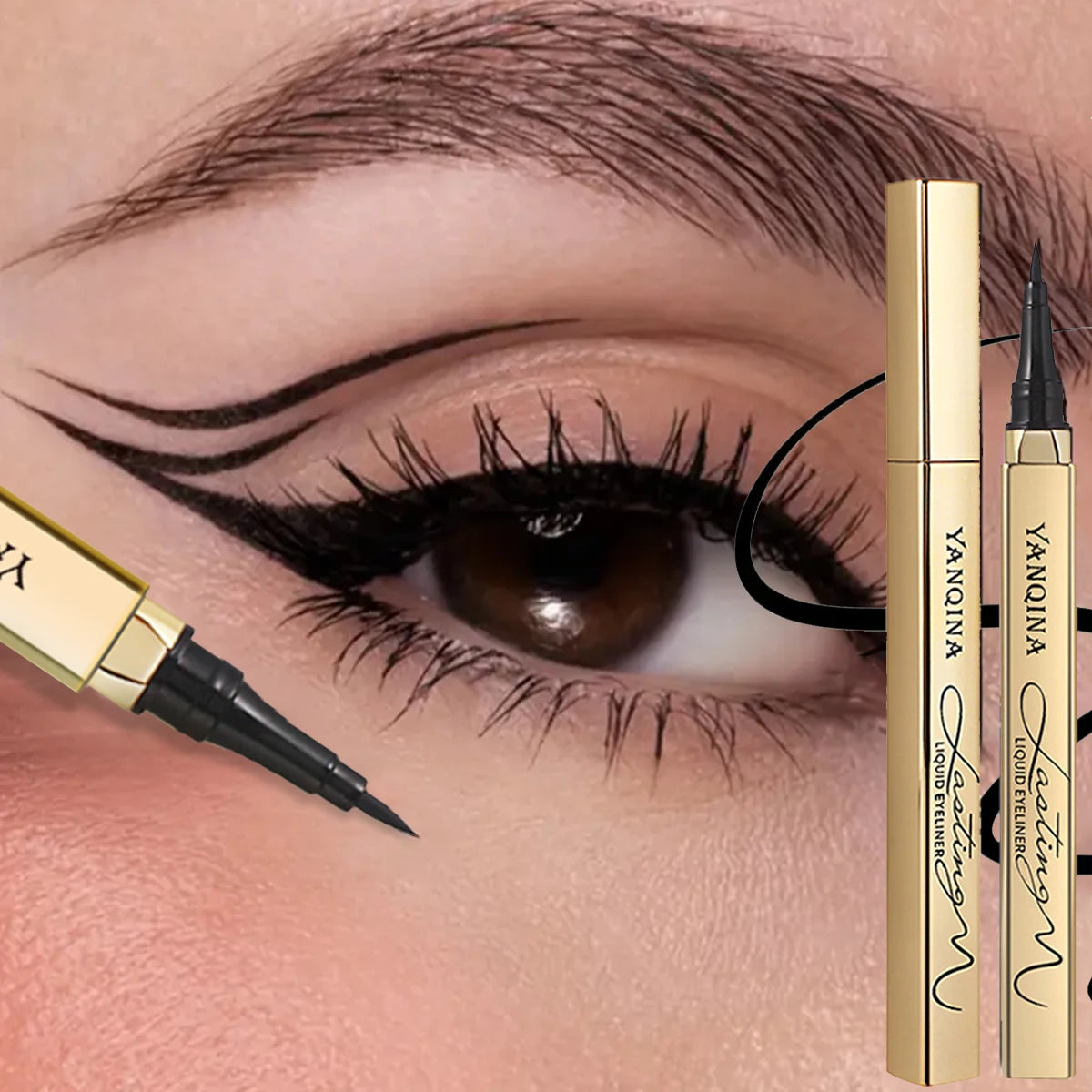 Quick-dry Eyeliner Pencil Makeup Long Lasting Smooth Matte Eye Liner Waterproof Anti Smudge Liquid Eyeliner Pen Eyes Cosmetics