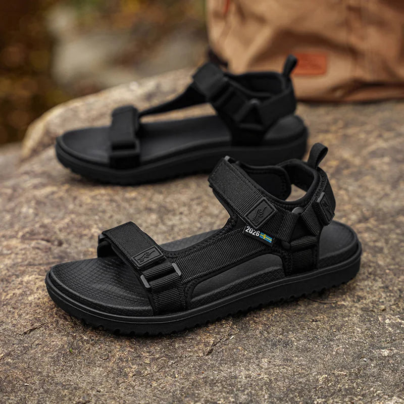 Women's Summer Outdoor Sandals Breathable Anti-Slip Beach Shoes Soft Flat Bottom Walking Sandals Size 36-41