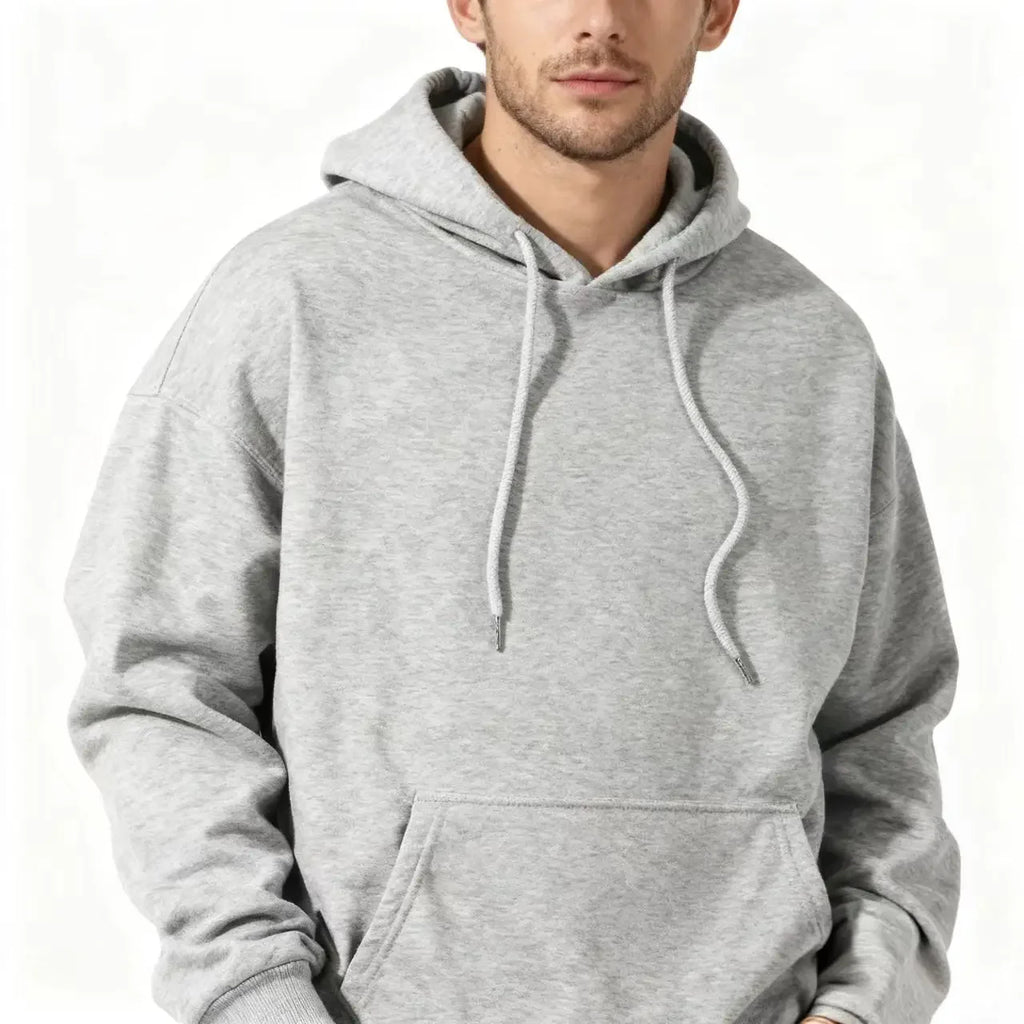 2026 Men's wide Hood Sweatshirt European and American men's and men Sweatshirt Solid Harajuku Long Sleeve Female Loose male Coat