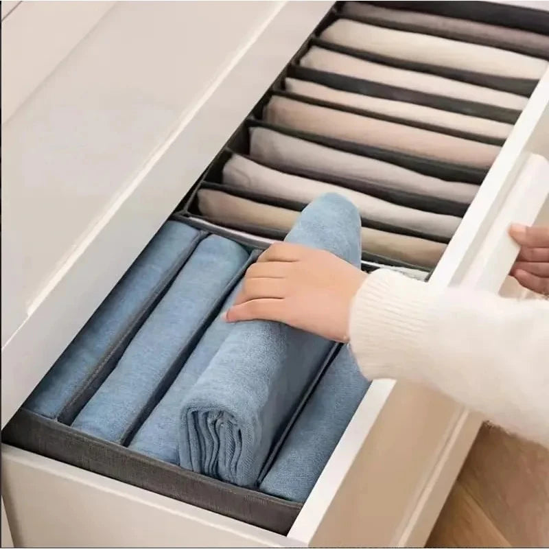 Fabric Drawer Storage Basket Household Pants Storage Artifact Jeans Storage Box Wardrobe Clothe Organizer Drawer Separator Boxe