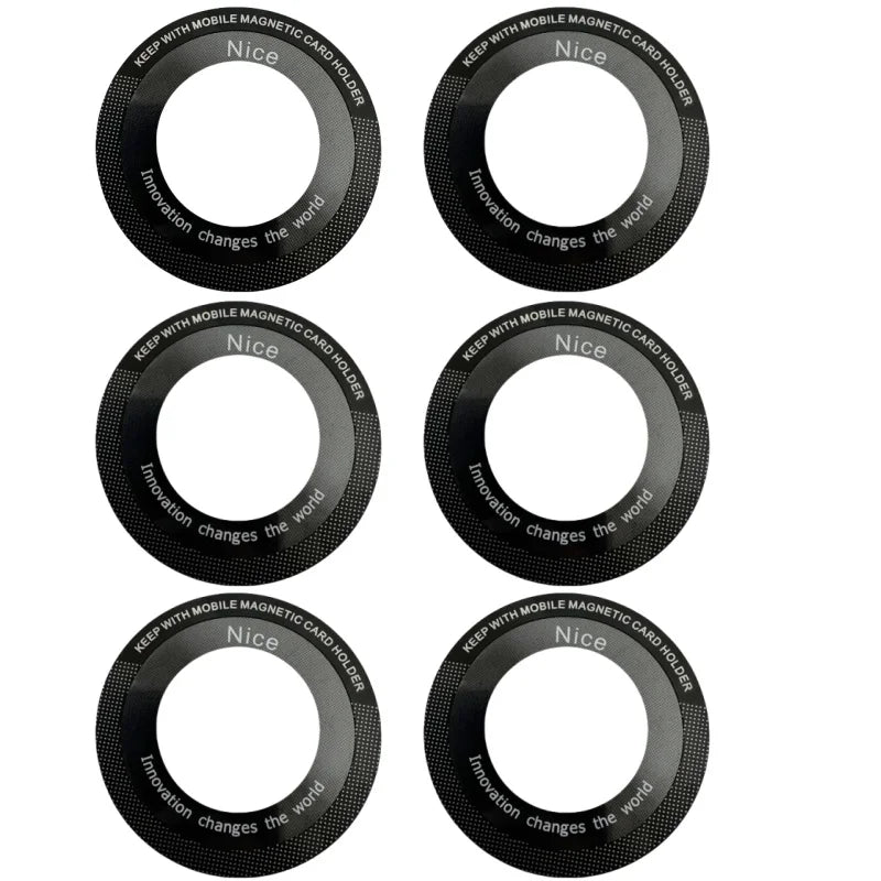 1/2/6Pcs for Magsafe Magnetic Metal Ring forPhone Universal Metal Sticker Support Wireless Charger Plate Sheet Magnet Car Holder